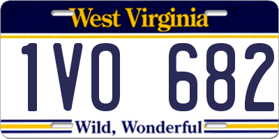 WV license plate 1VO682