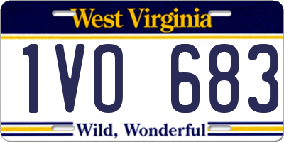 WV license plate 1VO683