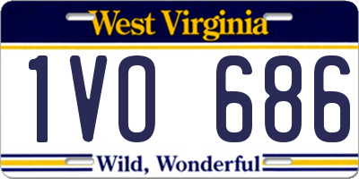 WV license plate 1VO686