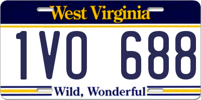 WV license plate 1VO688