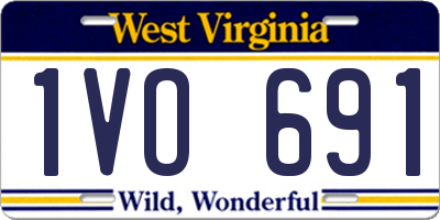 WV license plate 1VO691