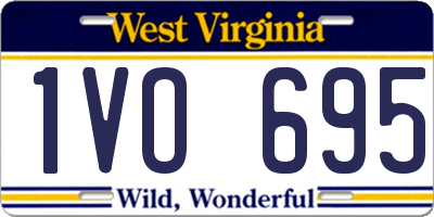WV license plate 1VO695
