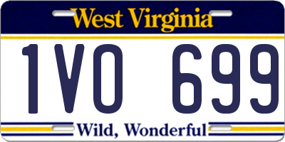 WV license plate 1VO699