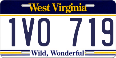 WV license plate 1VO719