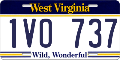 WV license plate 1VO737