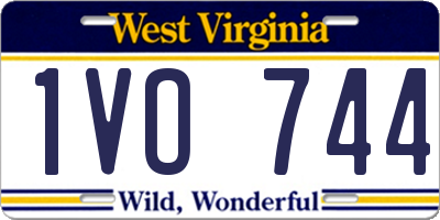 WV license plate 1VO744