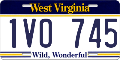 WV license plate 1VO745