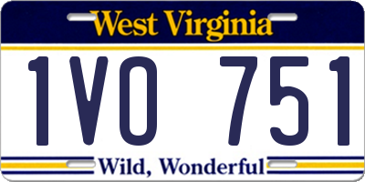 WV license plate 1VO751