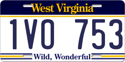 WV license plate 1VO753