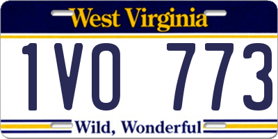 WV license plate 1VO773