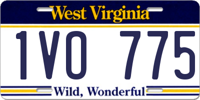 WV license plate 1VO775