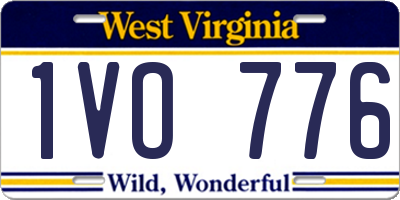 WV license plate 1VO776