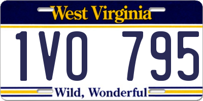 WV license plate 1VO795