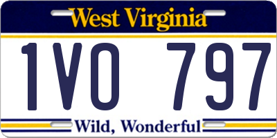 WV license plate 1VO797