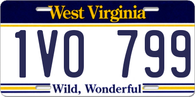 WV license plate 1VO799