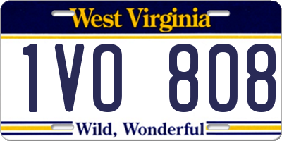 WV license plate 1VO808