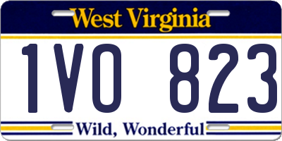 WV license plate 1VO823