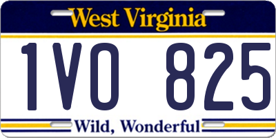 WV license plate 1VO825