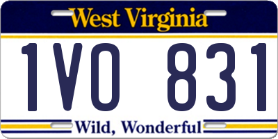 WV license plate 1VO831
