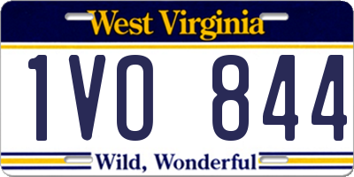 WV license plate 1VO844