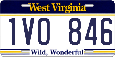 WV license plate 1VO846