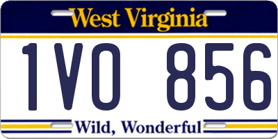 WV license plate 1VO856