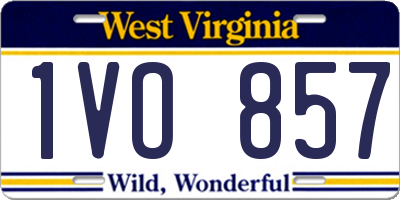WV license plate 1VO857