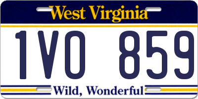 WV license plate 1VO859