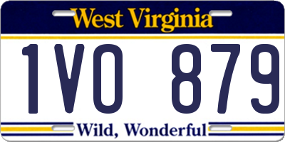 WV license plate 1VO879