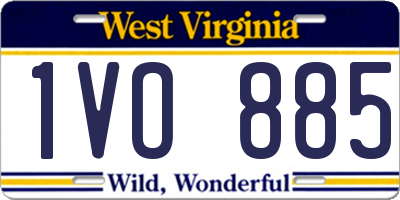 WV license plate 1VO885