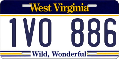 WV license plate 1VO886