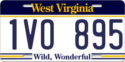 WV license plate 1VO895