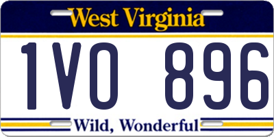 WV license plate 1VO896