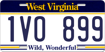 WV license plate 1VO899