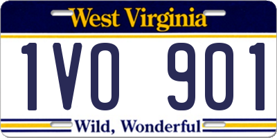 WV license plate 1VO901