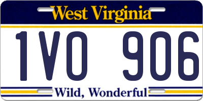 WV license plate 1VO906