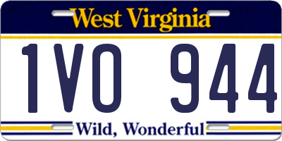 WV license plate 1VO944
