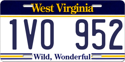 WV license plate 1VO952