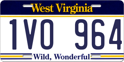 WV license plate 1VO964