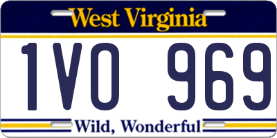 WV license plate 1VO969
