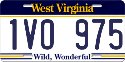 WV license plate 1VO975