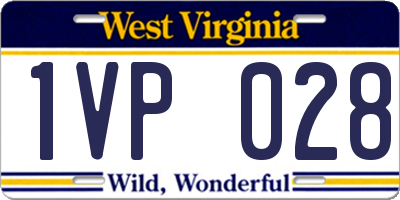 WV license plate 1VP028