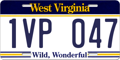 WV license plate 1VP047