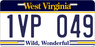 WV license plate 1VP049