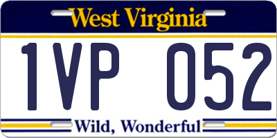 WV license plate 1VP052