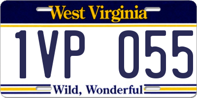 WV license plate 1VP055