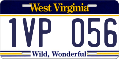 WV license plate 1VP056
