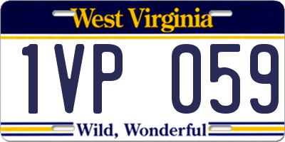 WV license plate 1VP059