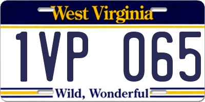 WV license plate 1VP065