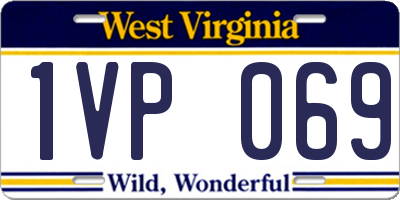 WV license plate 1VP069